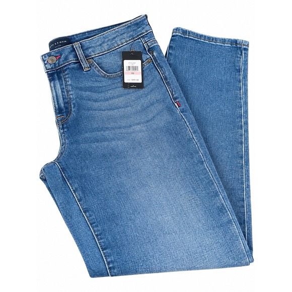 Tommy Hilfiger Denim - Tommy Hilfiger Womens Slim Straight Leg Jeans Medium Wash Petite Size 10P NWT